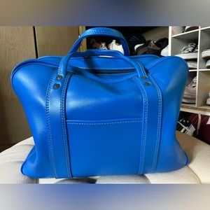 Vintage American Tourister Escort Carry On Tote Overnight Bag Luggage Blue